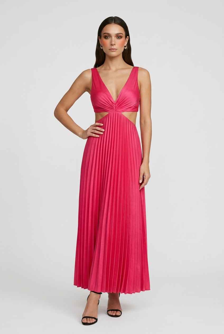 Women's Summer Dress | Pleated Flowy Casual