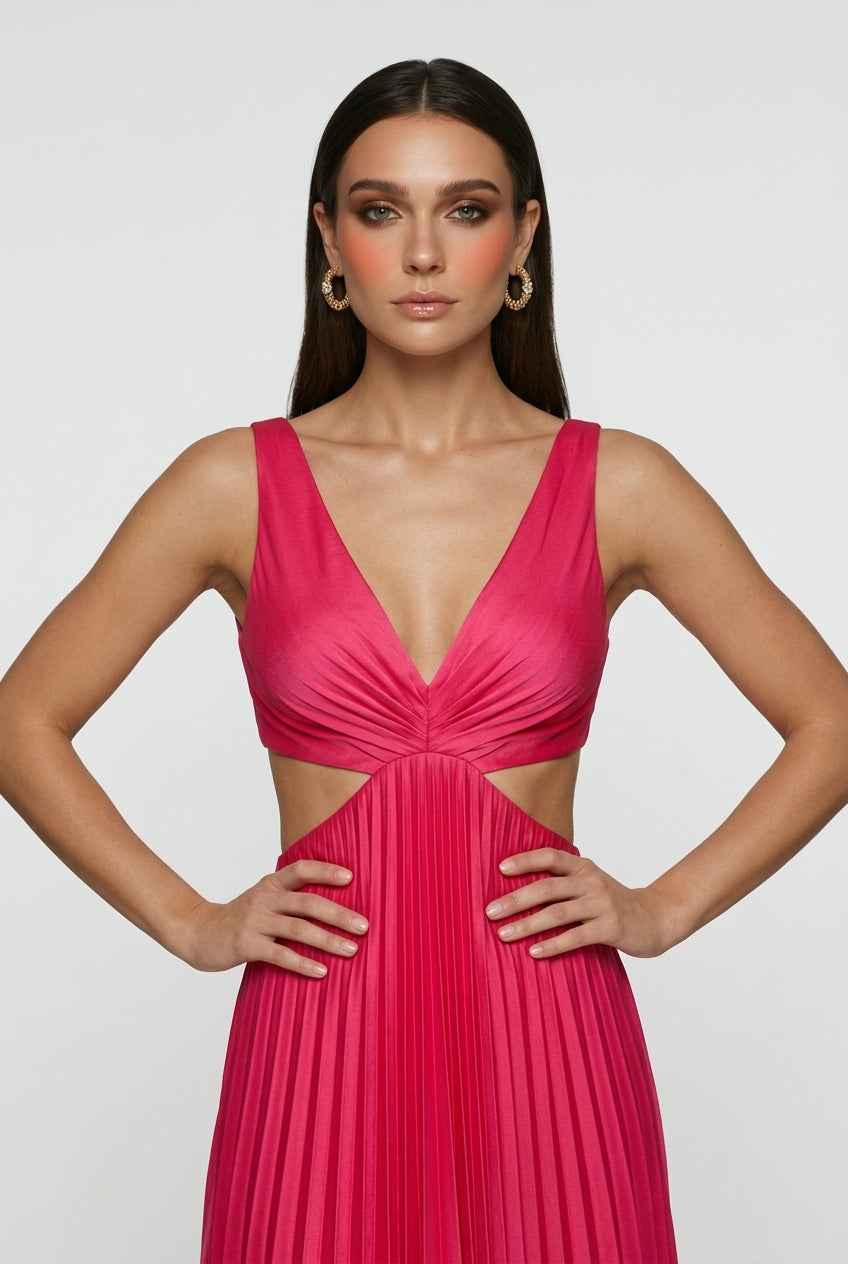 Women's Summer Dress | Pleated Flowy Casual