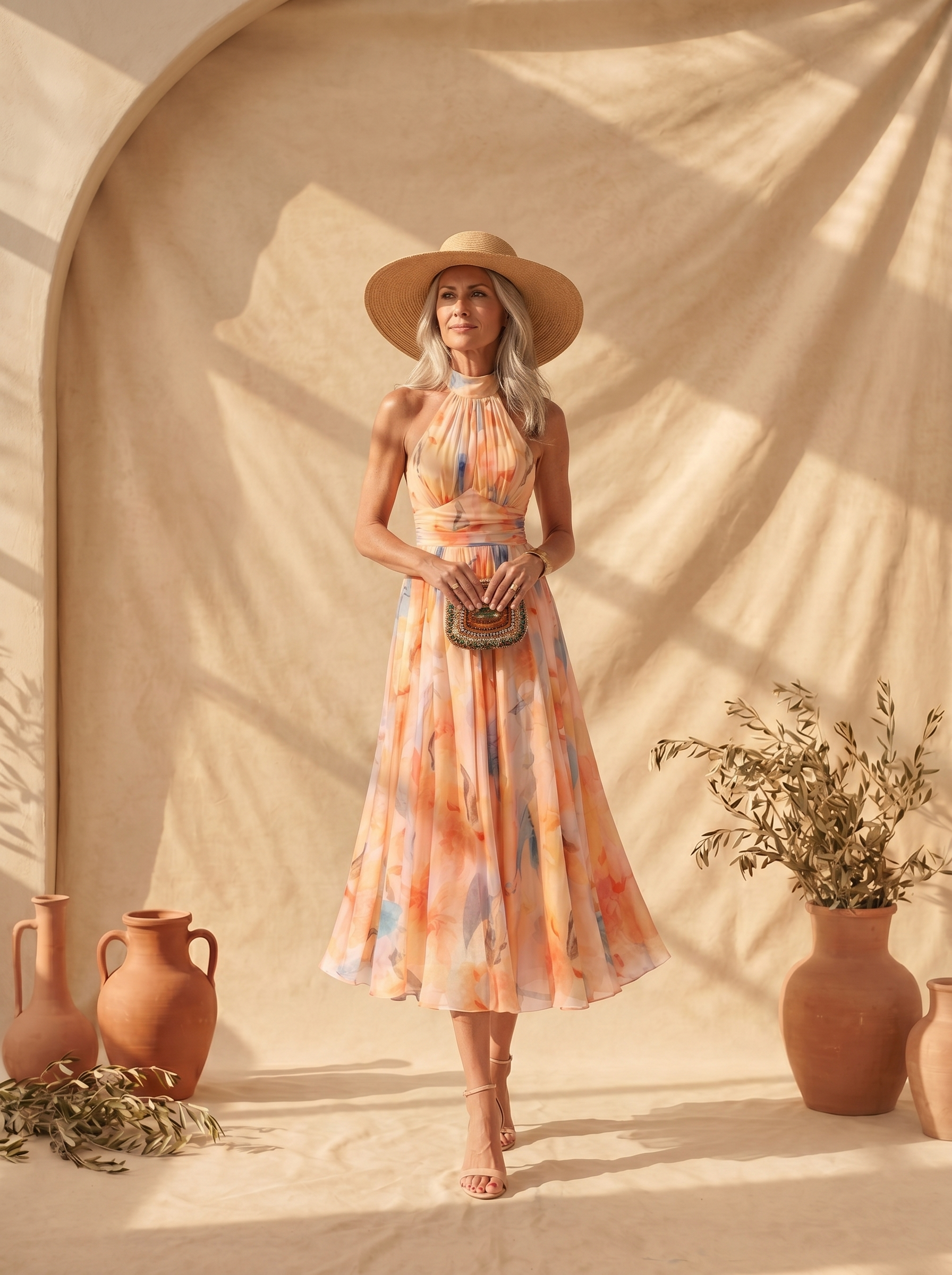 Women's Summer Dress | Printed Halter Casual