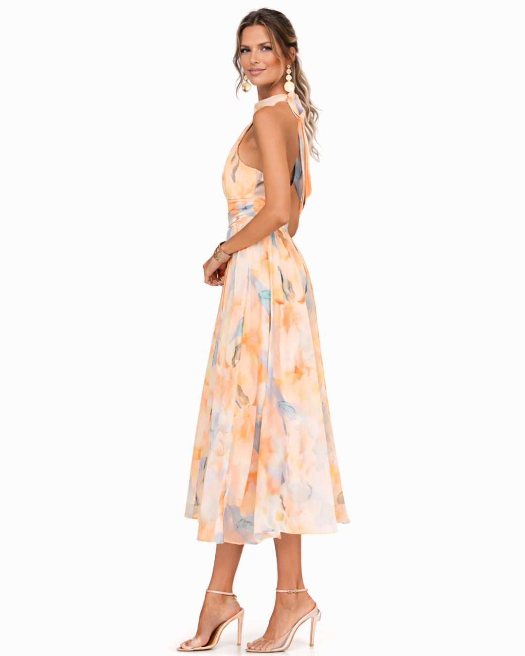 Women's Summer Dress | Printed Halter Casual