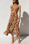 Women's Summer Dress | Printed V-Neck Slingback