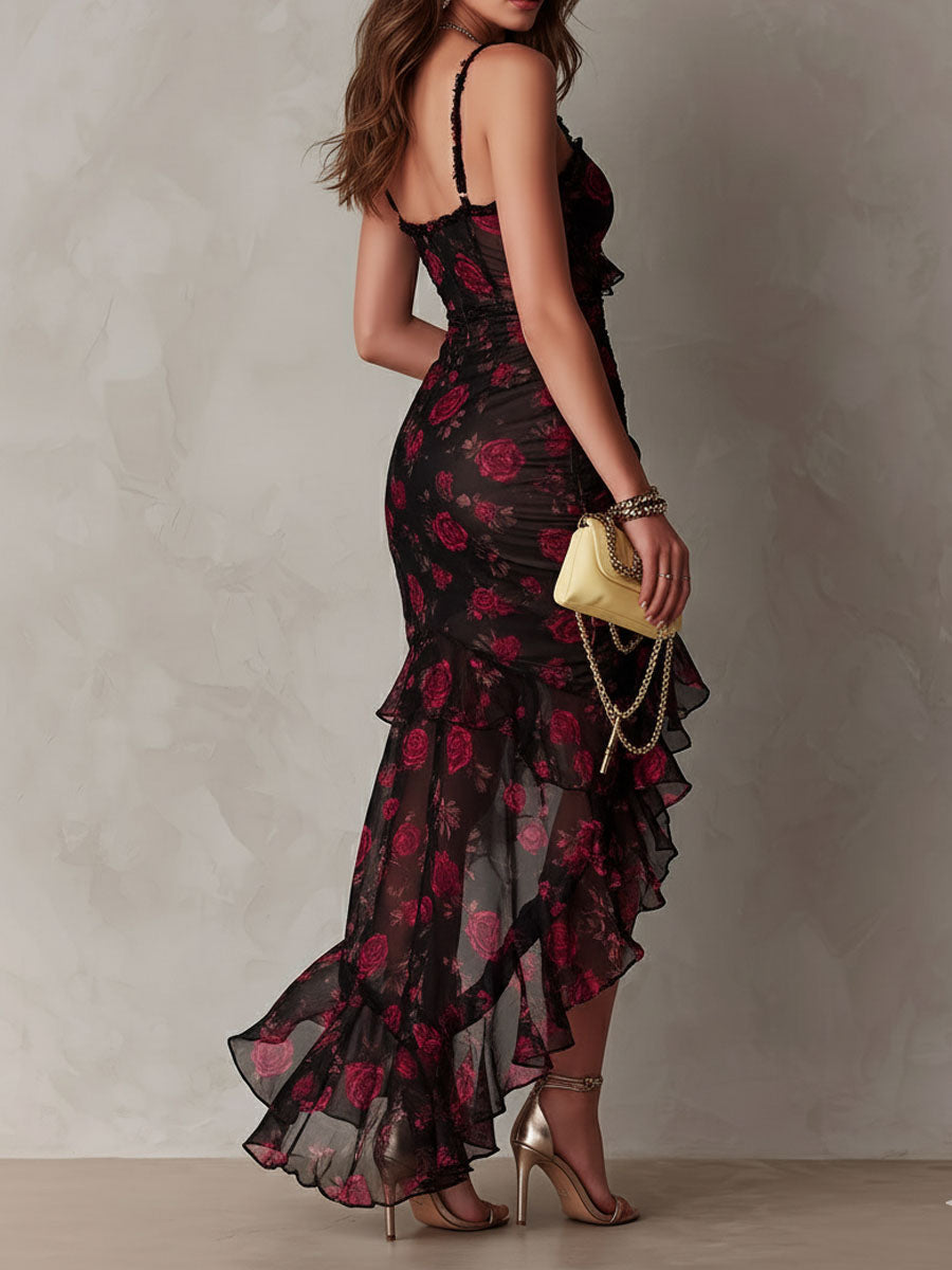 Women's Summer Dress | Tiered Floral Ruffled