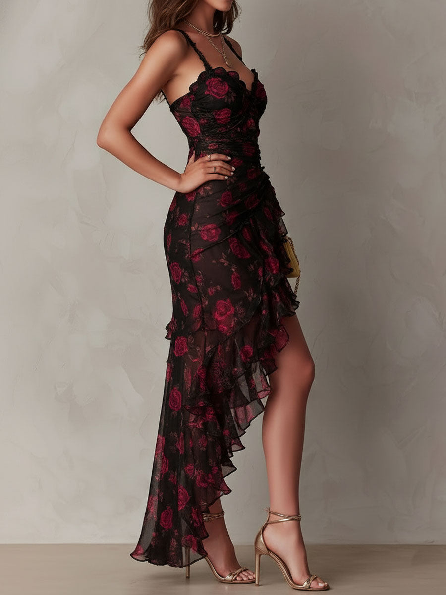 Women's Summer Dress | Tiered Floral Ruffled
