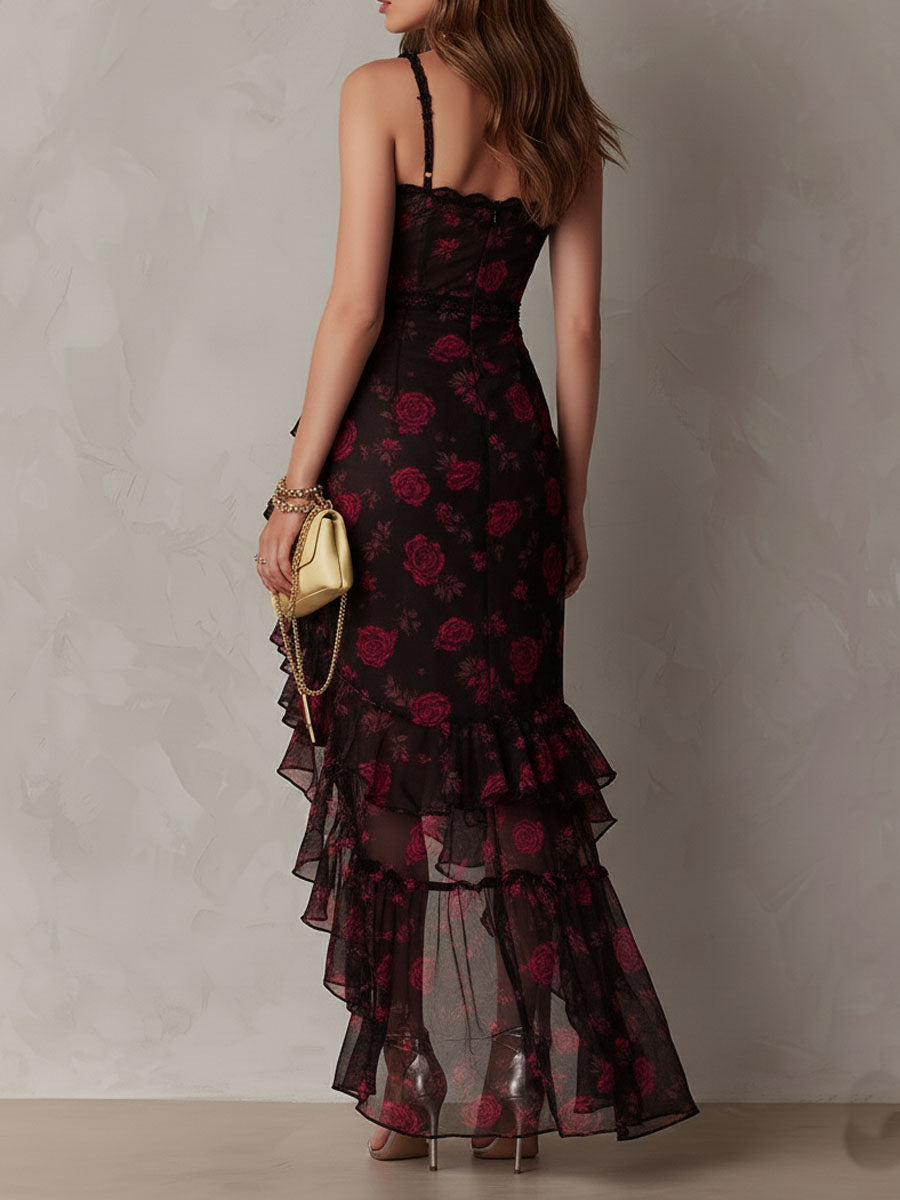 Women's Summer Dress | Tiered Floral Ruffled