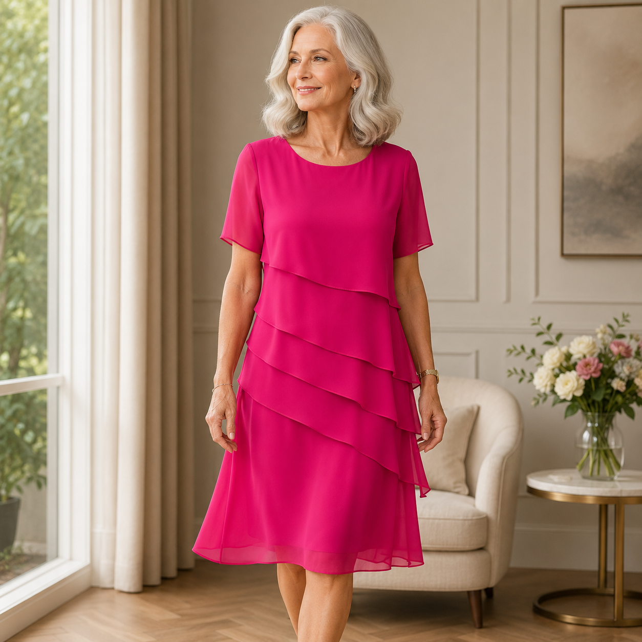 Women's Summer Dress | Tiered Ruffled Casual