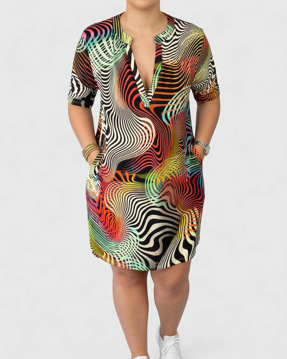 Women's Summer Dress | V-Neck Casual Flowy