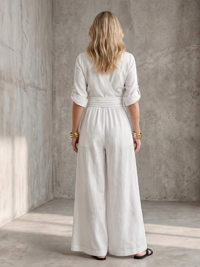 Women's Summer Jumpsuit | Draped Wide