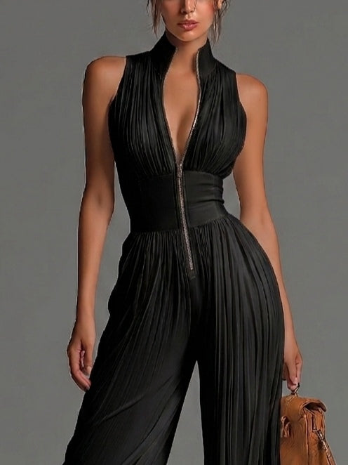 Women's Summer Jumpsuit | V-Neck Sleeveless