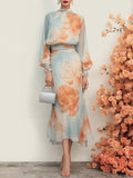 Women's Summer Skirt | Floral Long-Sleeve