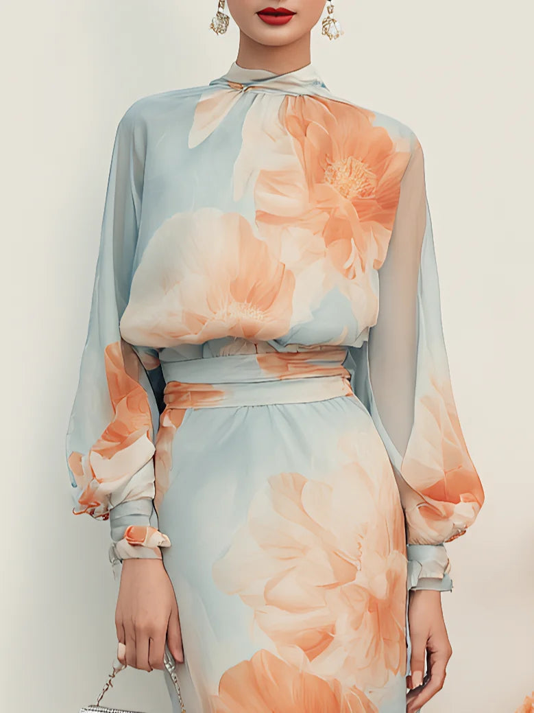 Women's Summer Skirt | Floral Long-Sleeve