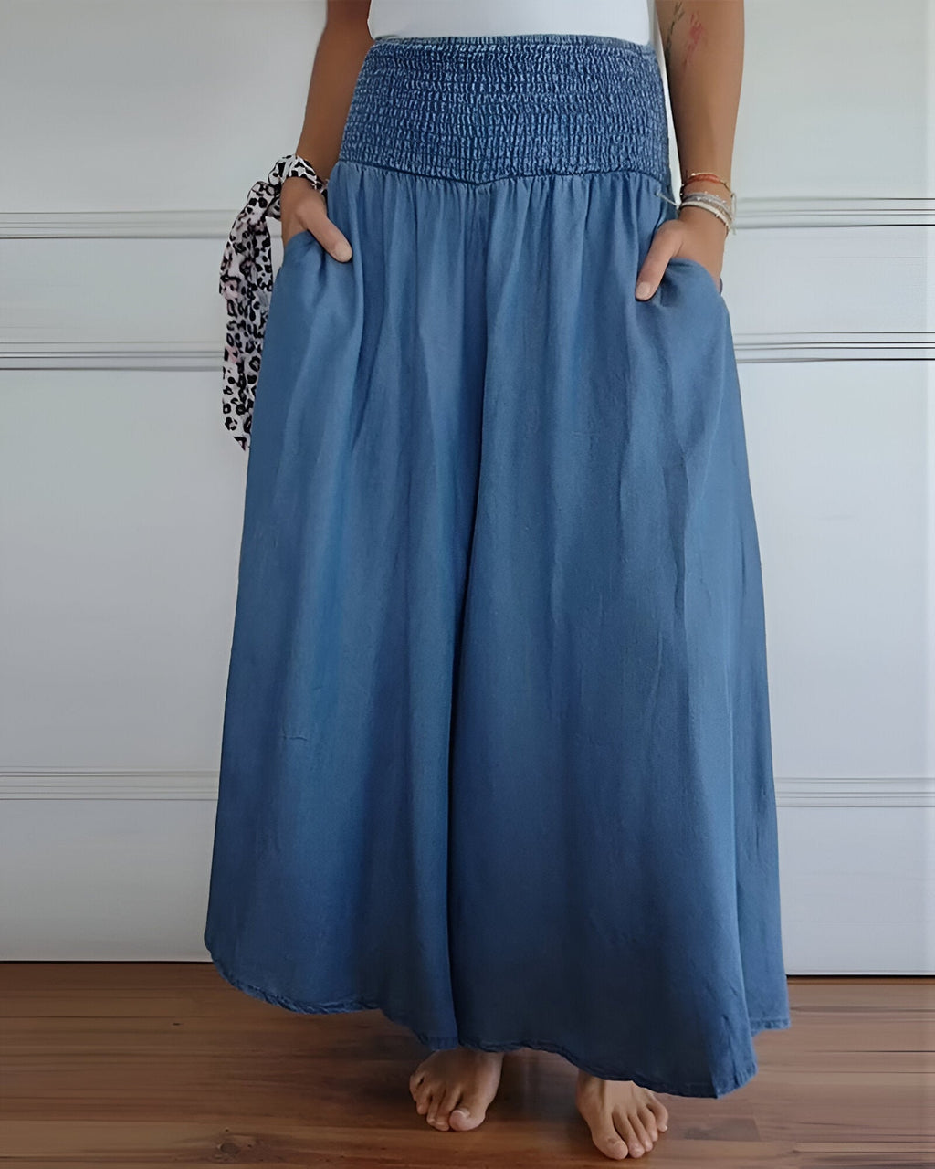 Women's Summer Skirt | Smock Flowy High-Waisted