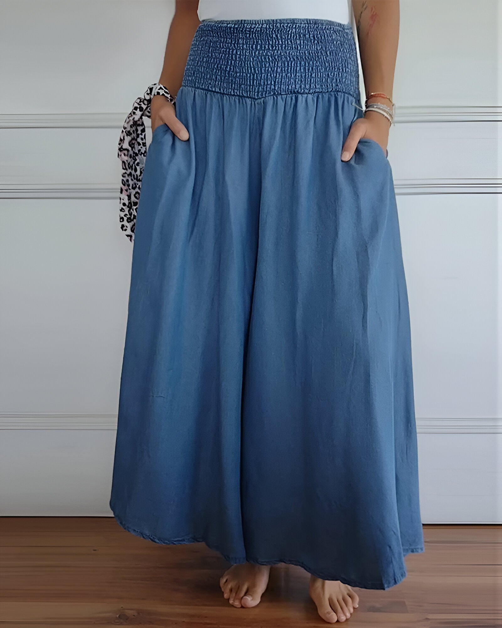 Women's Summer Skirt | Smock Flowy High-Waisted