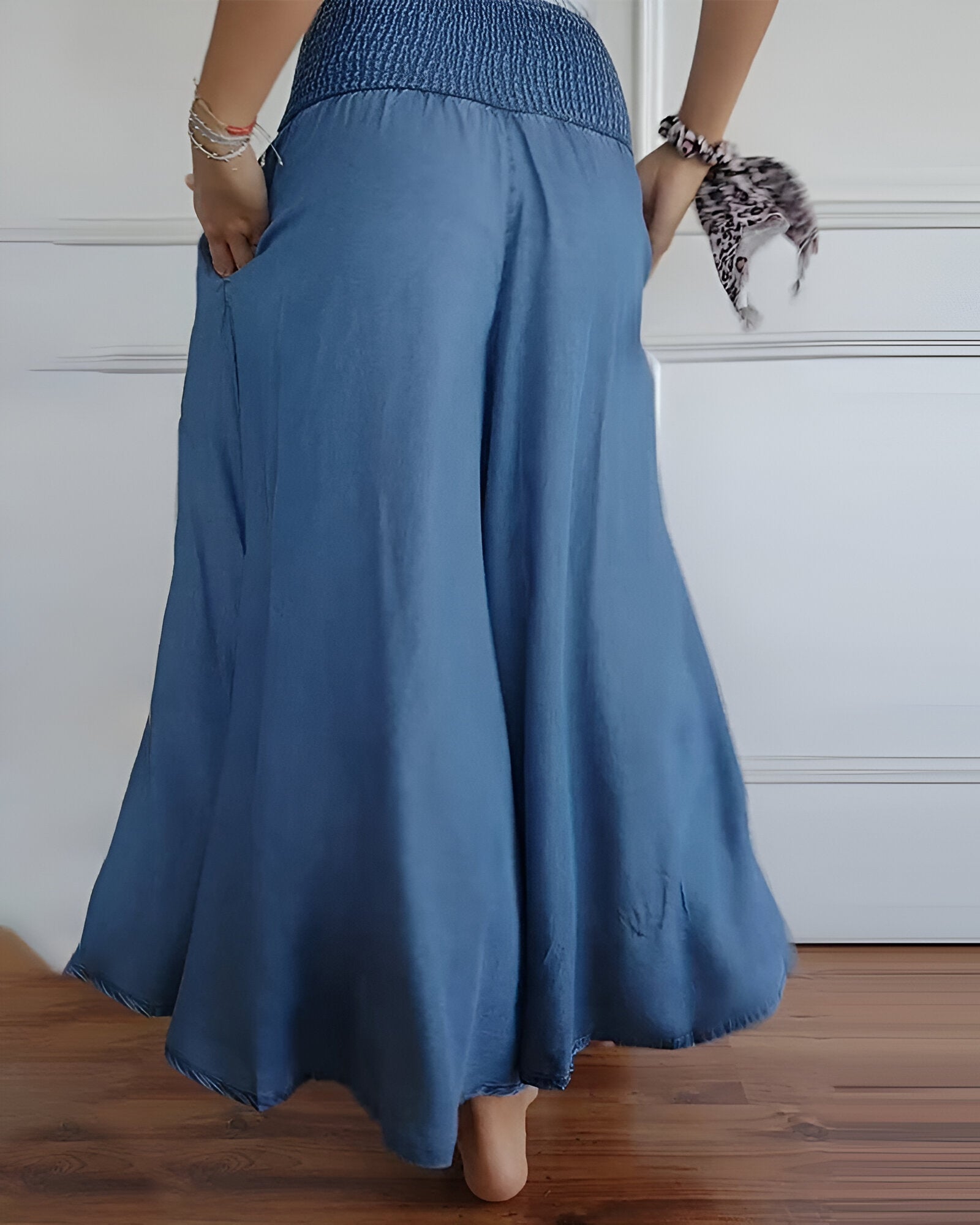 Women's Summer Skirt | Smock Flowy High-Waisted
