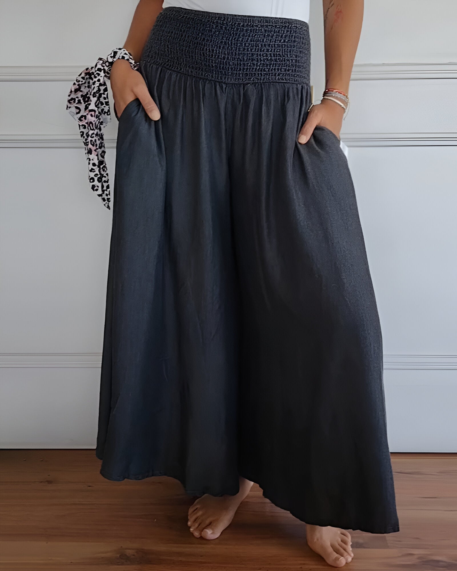 Women's Summer Skirt | Smock Flowy High-Waisted