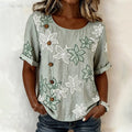 Women's Summer Top | Floral Short-Sleeve