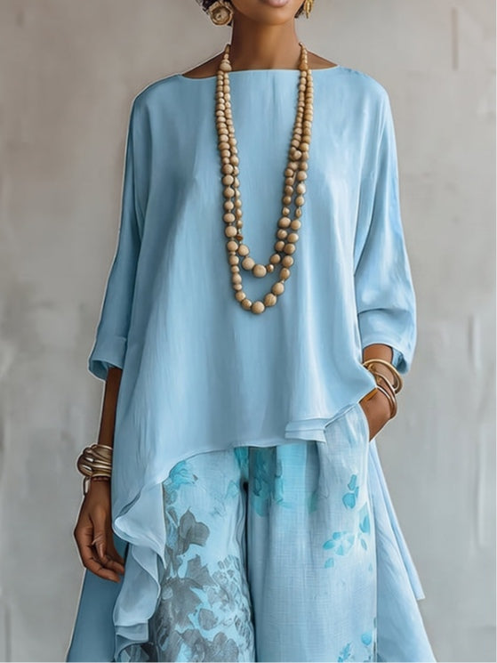 Women's Summer Top | Floral Wide-Leg Casual