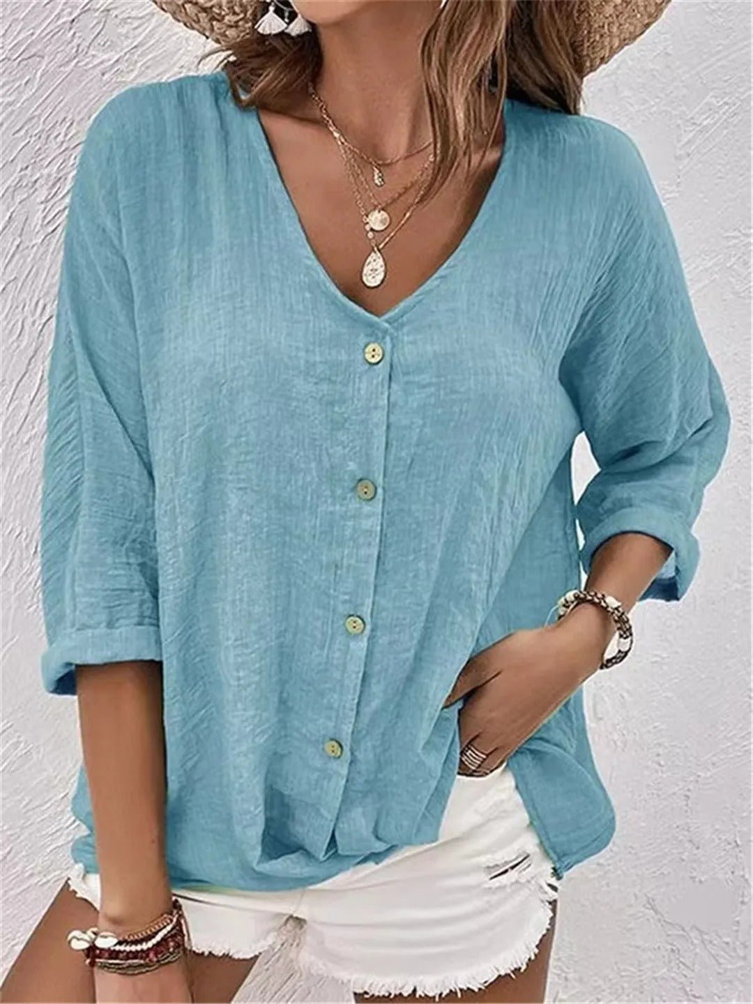 Women's Summer Top | Linen Layerable Coastal