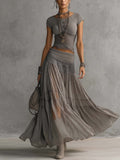 Women's Summer Top | Maxi Pleated Casual
