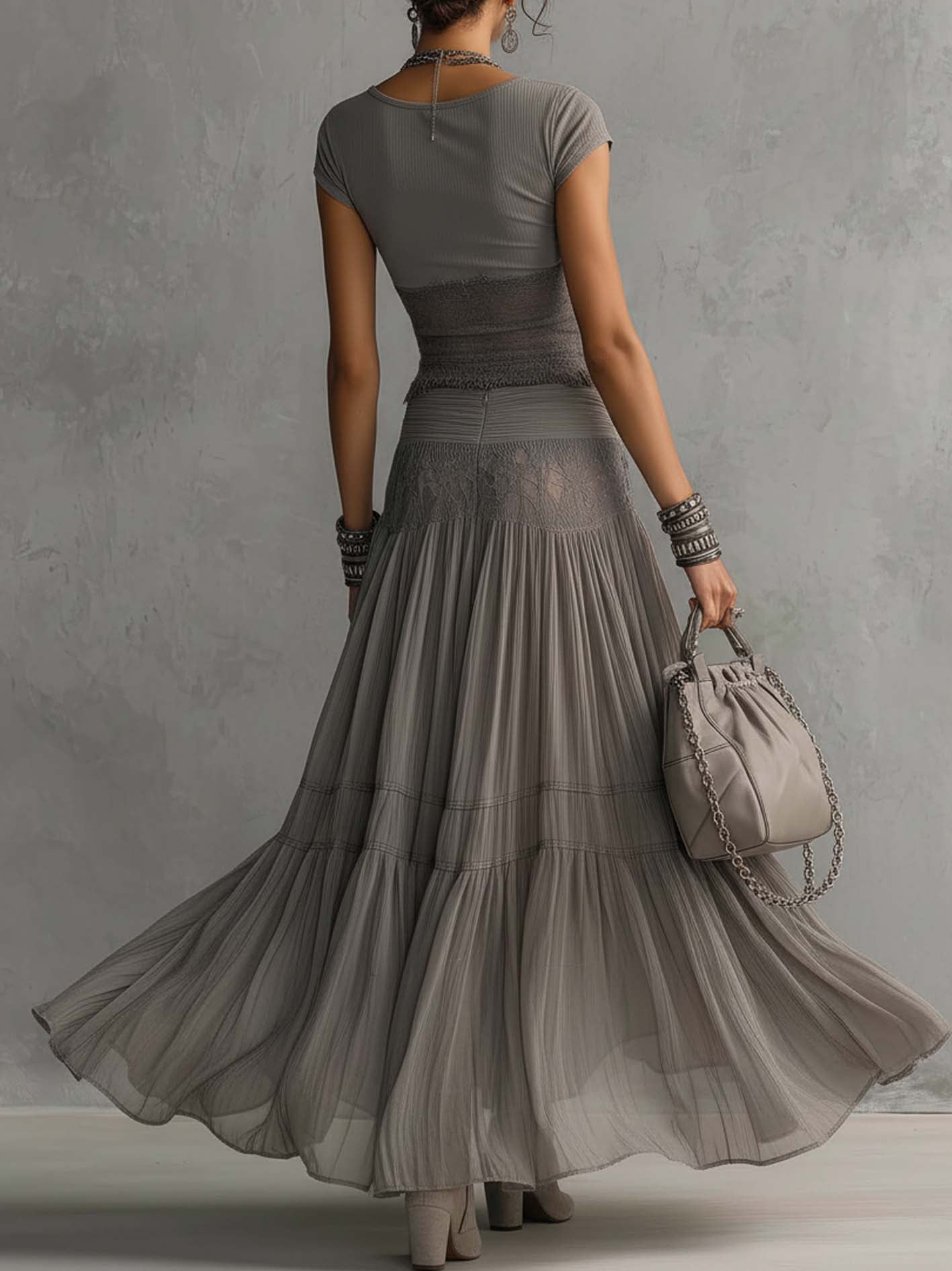Women's Summer Top | Maxi Pleated Casual