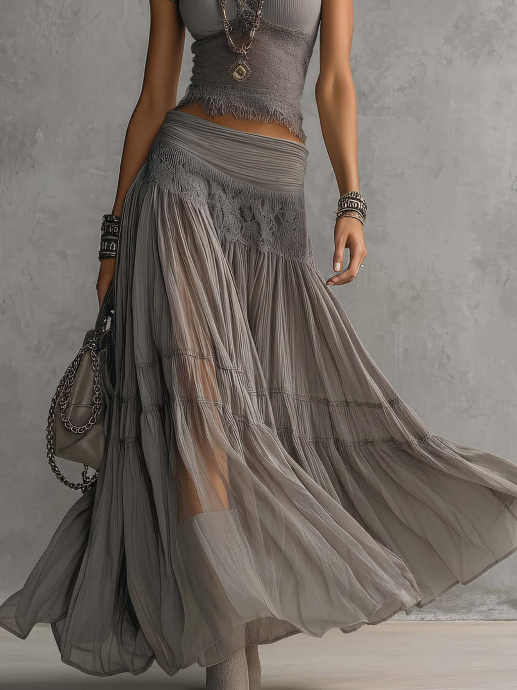 Women's Summer Top | Maxi Pleated Casual