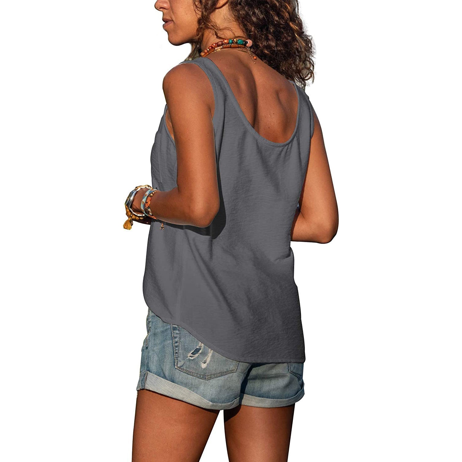 Women's Summer Top | Sleeveless Casual Flowy