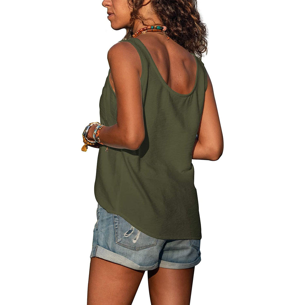 Women's Summer Top | Sleeveless Casual Flowy
