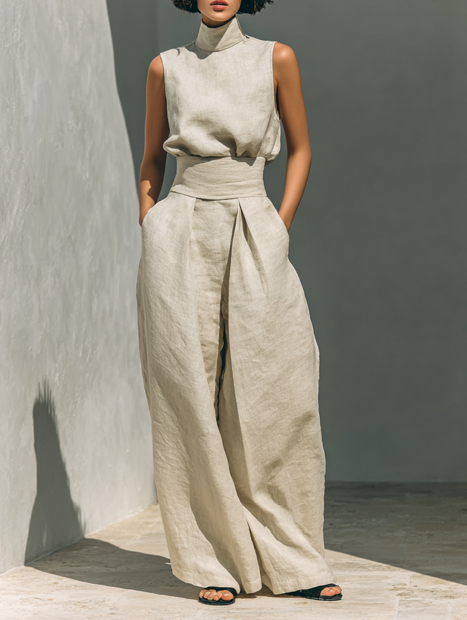 Women's Summer Top | Sleeveless Wide-Leg