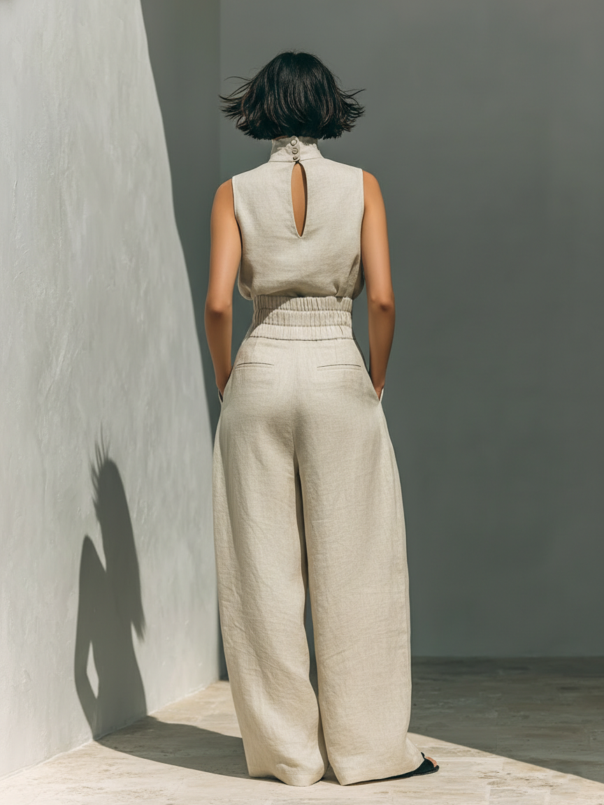 Women's Summer Top | Sleeveless Wide-Leg