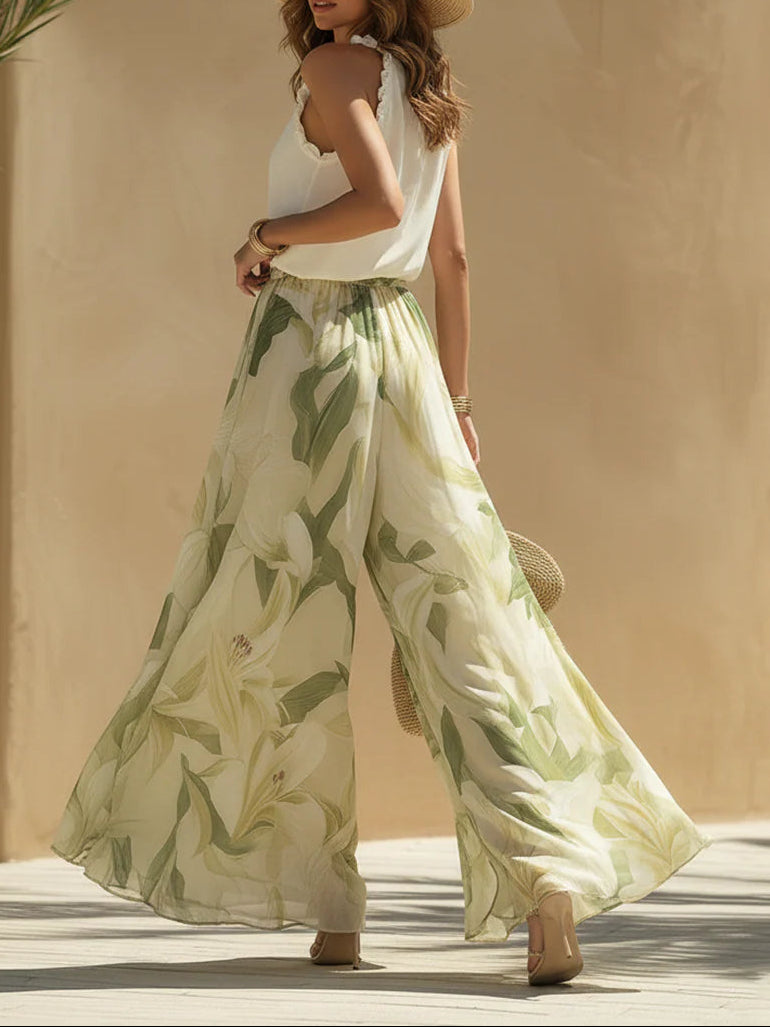 Women's Summer Top | Tiered Printed Sleeveless