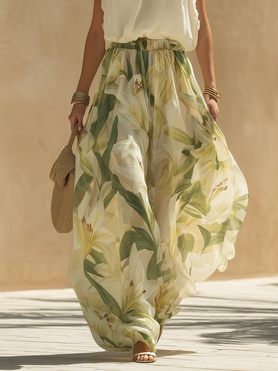 Women's Summer Top | Tiered Printed Sleeveless