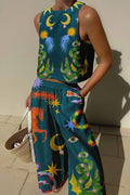 Women's Summer Top | Wide-Leg Cropped Casual