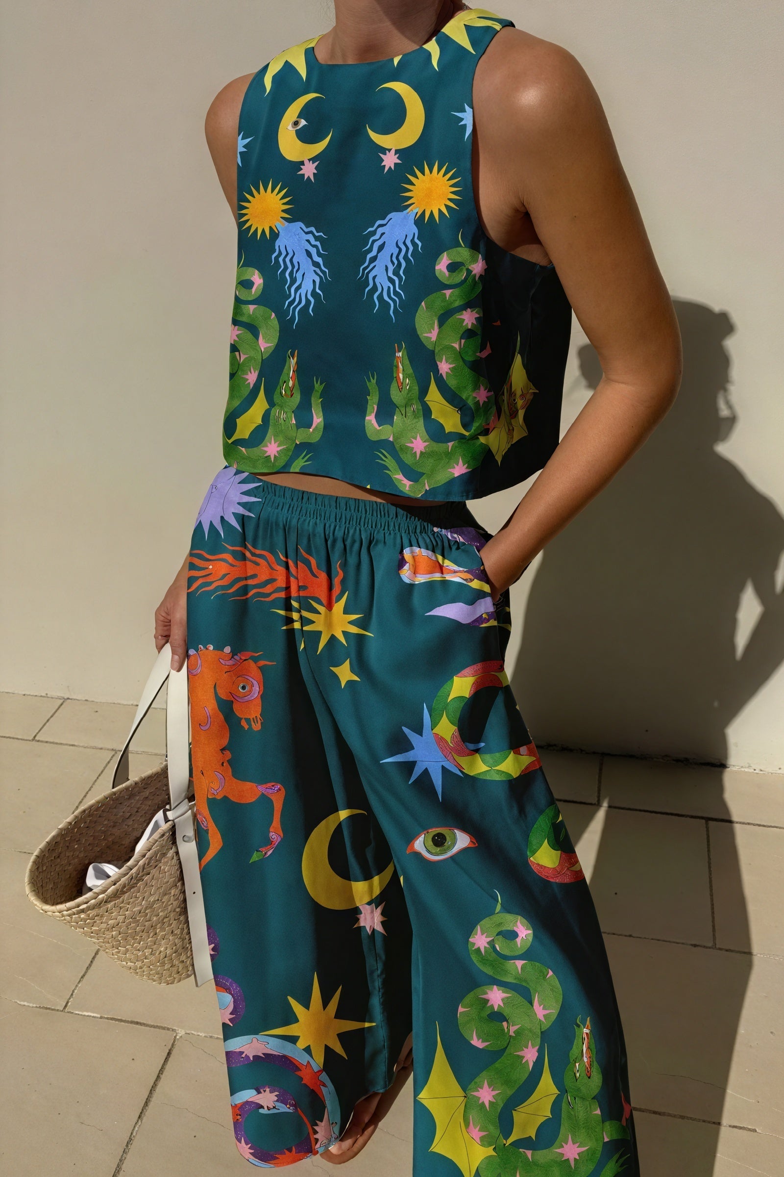 Women's Summer Top | Wide-Leg Cropped Casual