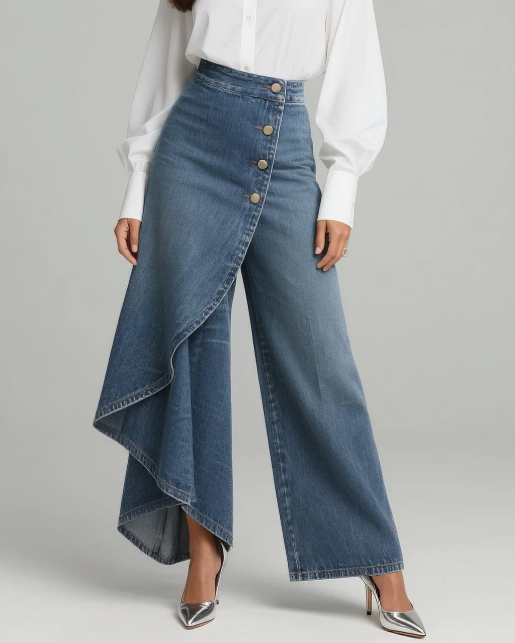 Women's Summer Trousers | Wrap Chambray