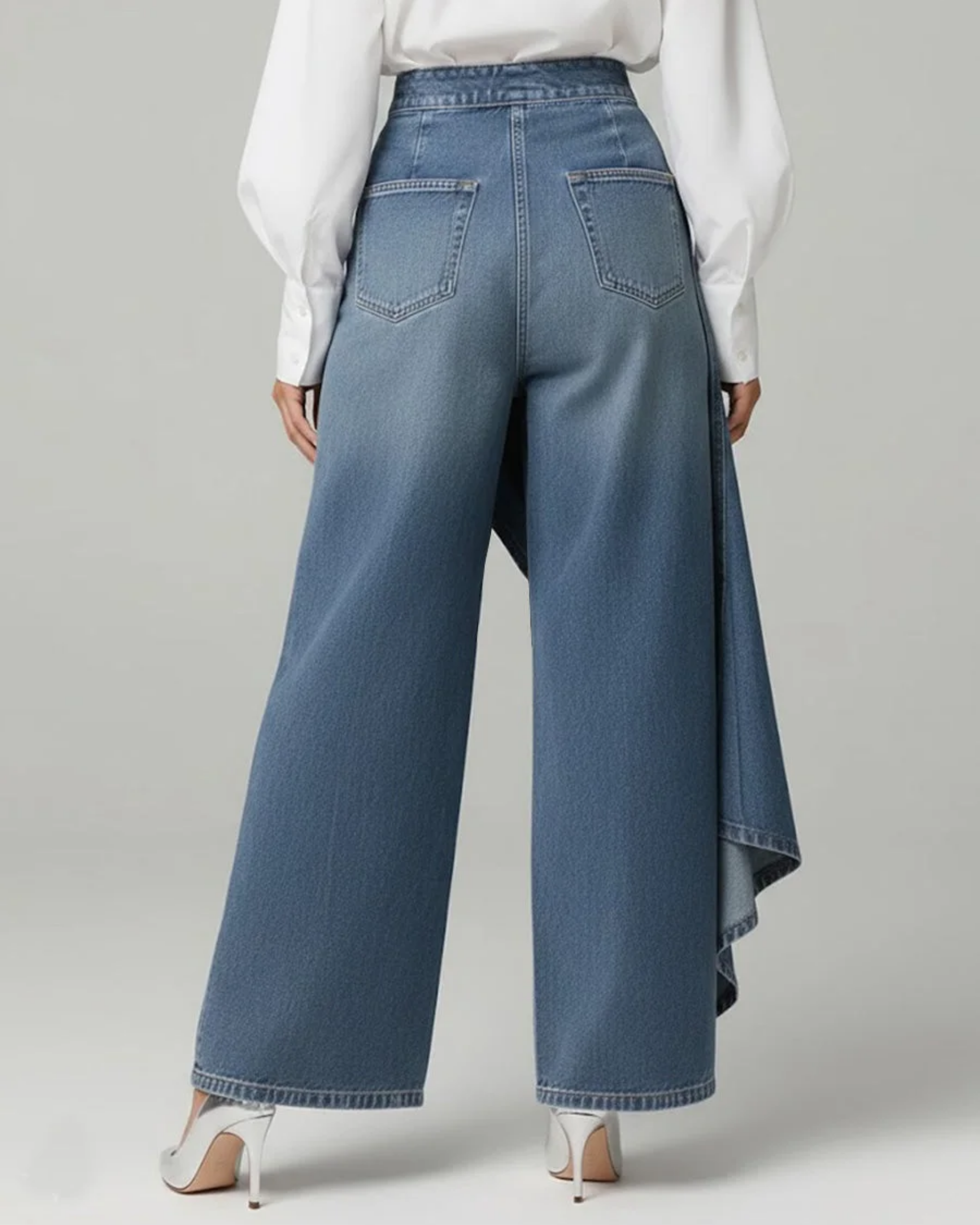 Women's Summer Trousers | Wrap Chambray Denim