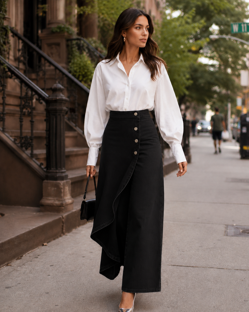 Women's Summer Trousers | Wrap Chambray Denim