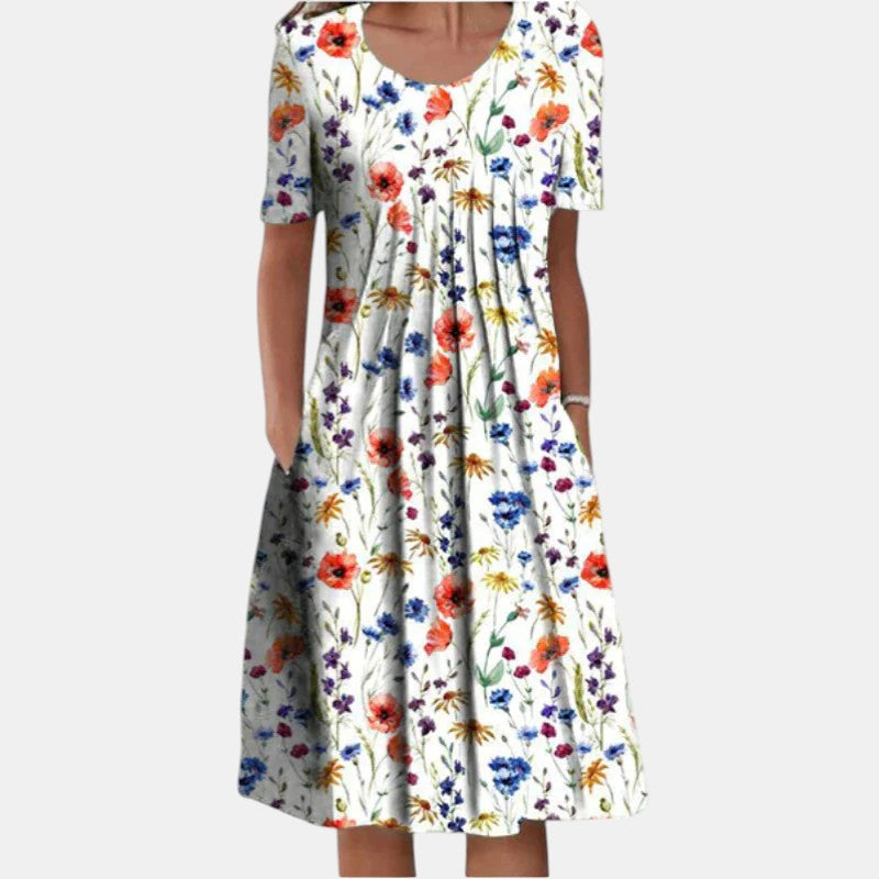 Women's Sundress | Pleated Cotton