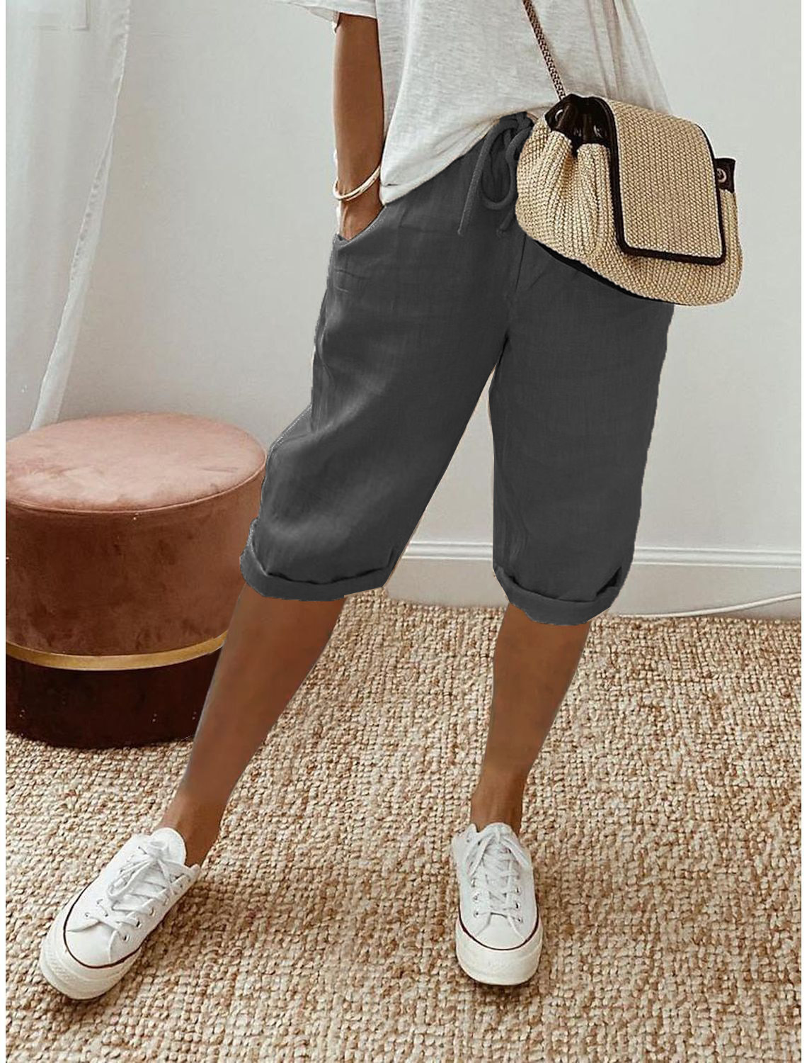 Women's Tailored Shorts | Cropped High-Waisted Casual