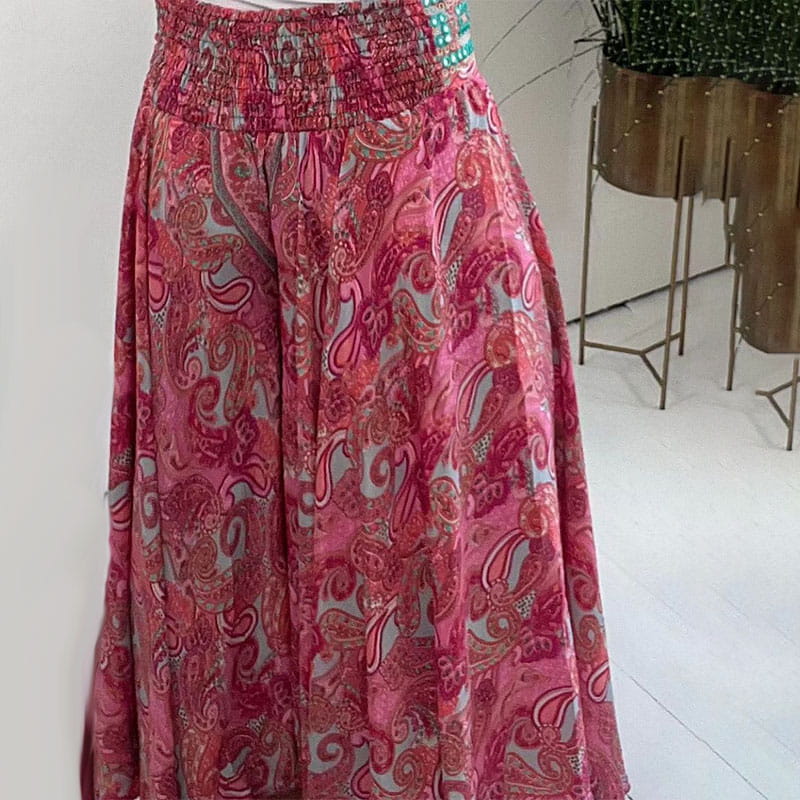 Women's Tailored Trousers | Boho Flowy High-Waisted
