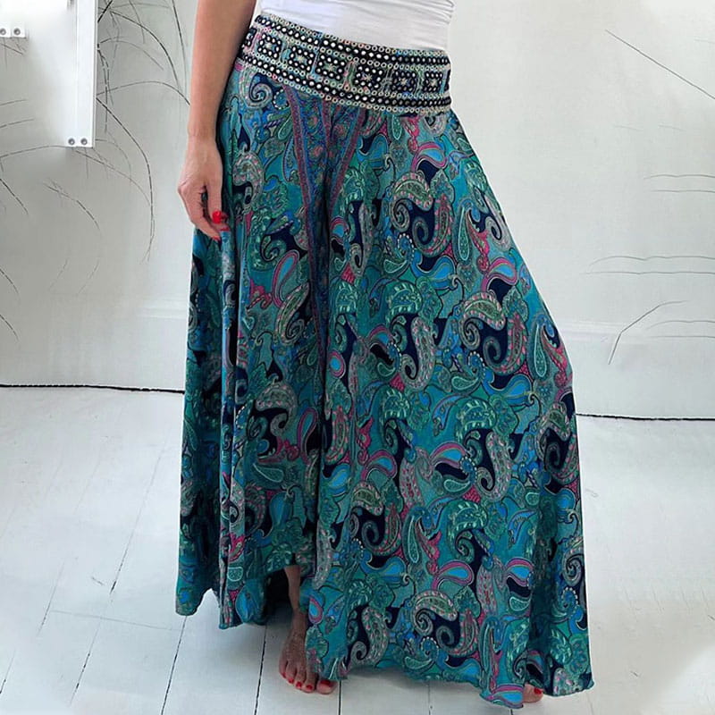 Women's Tailored Trousers | Boho High-Waisted Wide-Leg