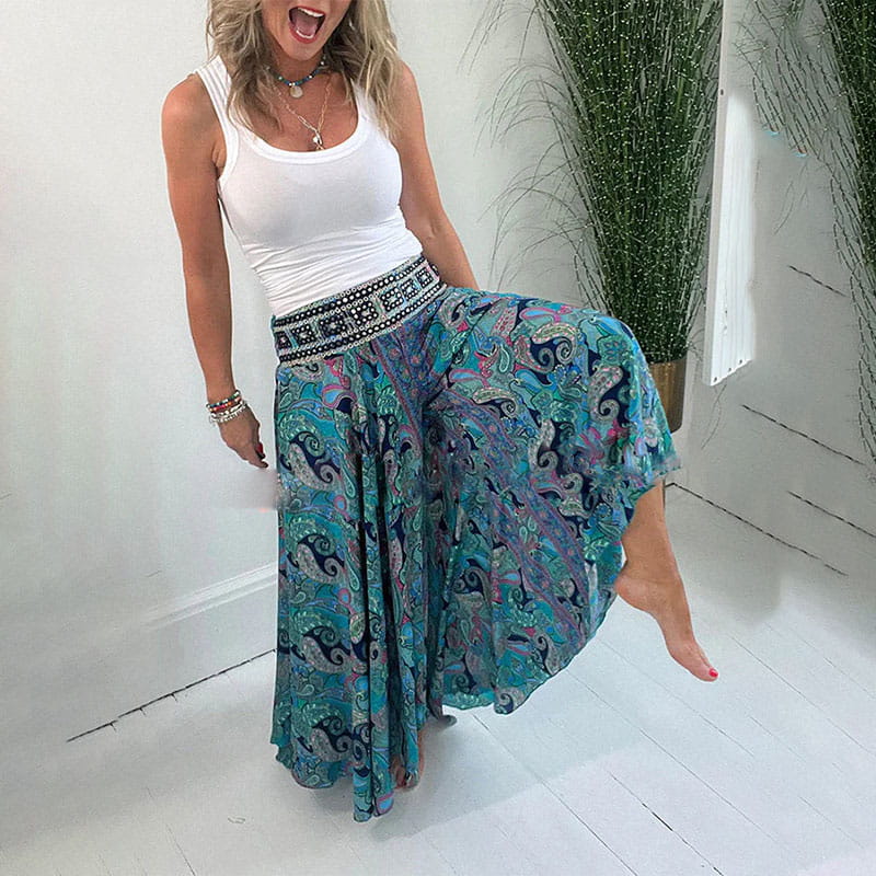 Women's Tailored Trousers | Boho High-Waisted Wide-Leg