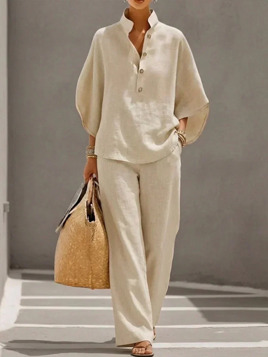 Women's Tailored Trousers | High-Waisted Wide-Leg Summer