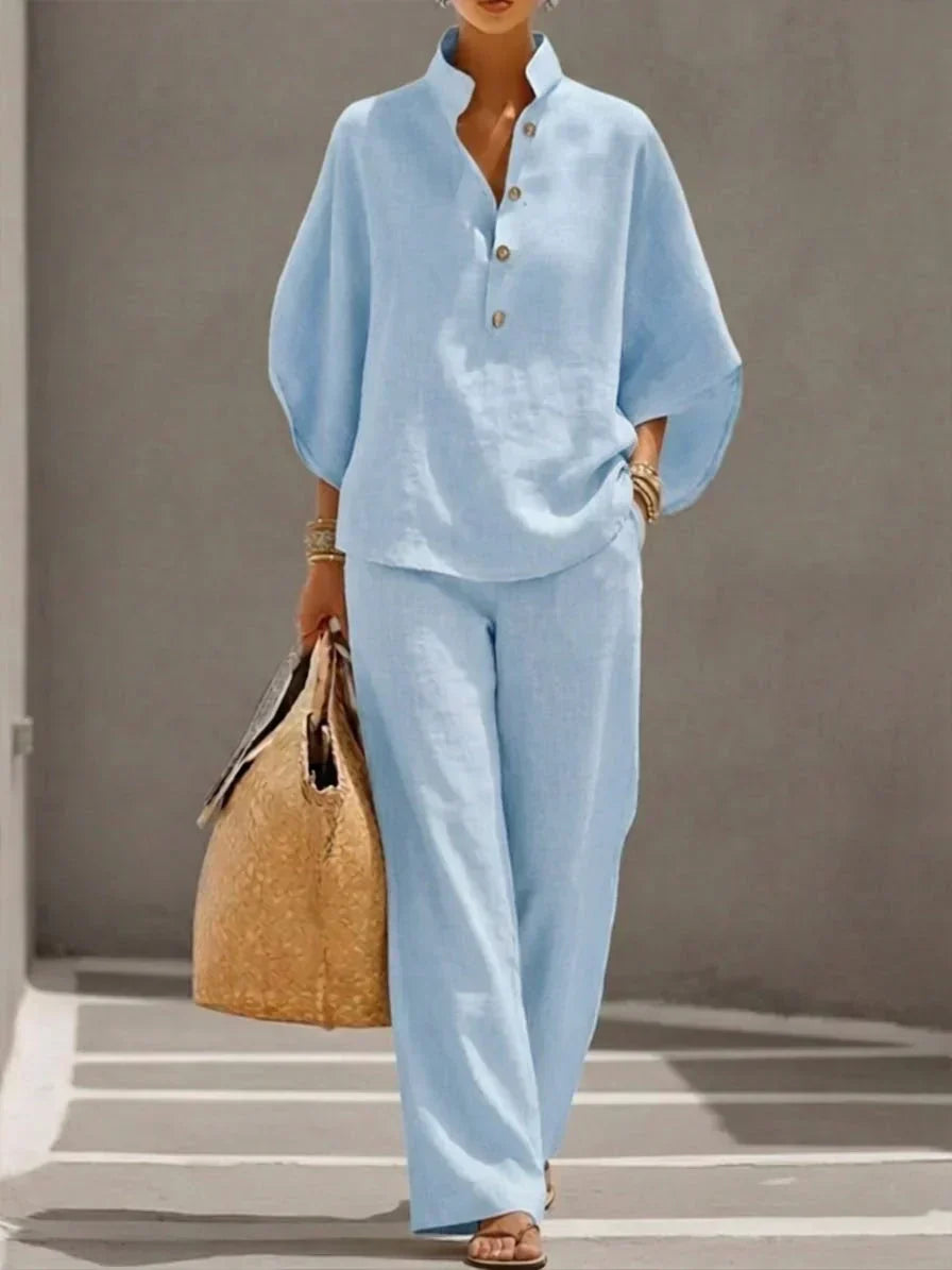 Women's Tailored Trousers | High-Waisted Wide-Leg Summer