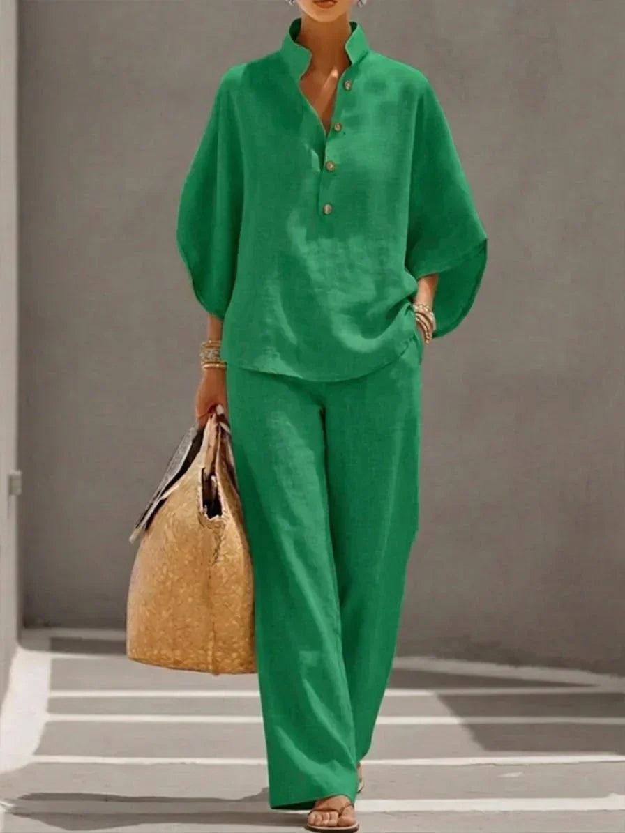 Women's Tailored Trousers | High-Waisted Wide-Leg Summer