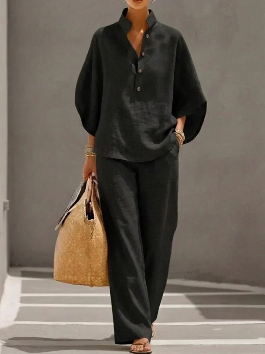 Women's Tailored Trousers | High-Waisted Wide-Leg Summer