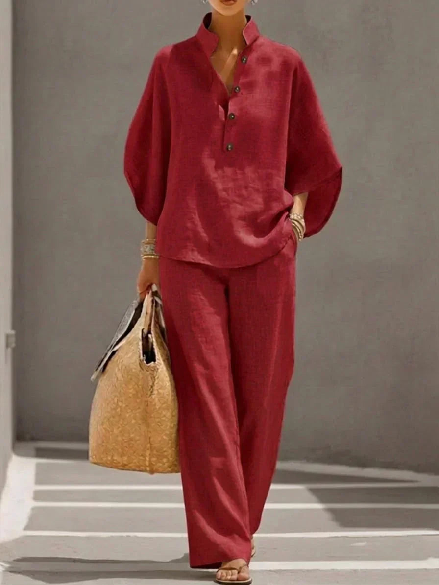 Women's Tailored Trousers | High-Waisted Wide-Leg Summer