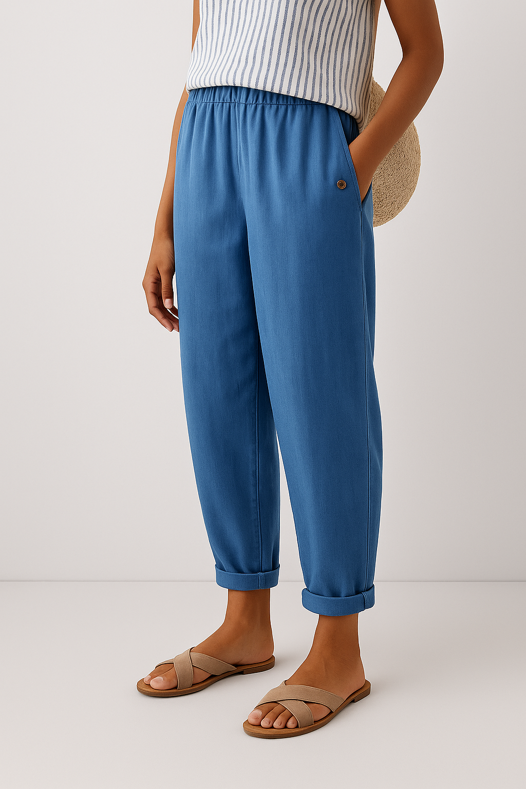 Women's Tailored Trousers | High-Waisted Wide-Leg Summer