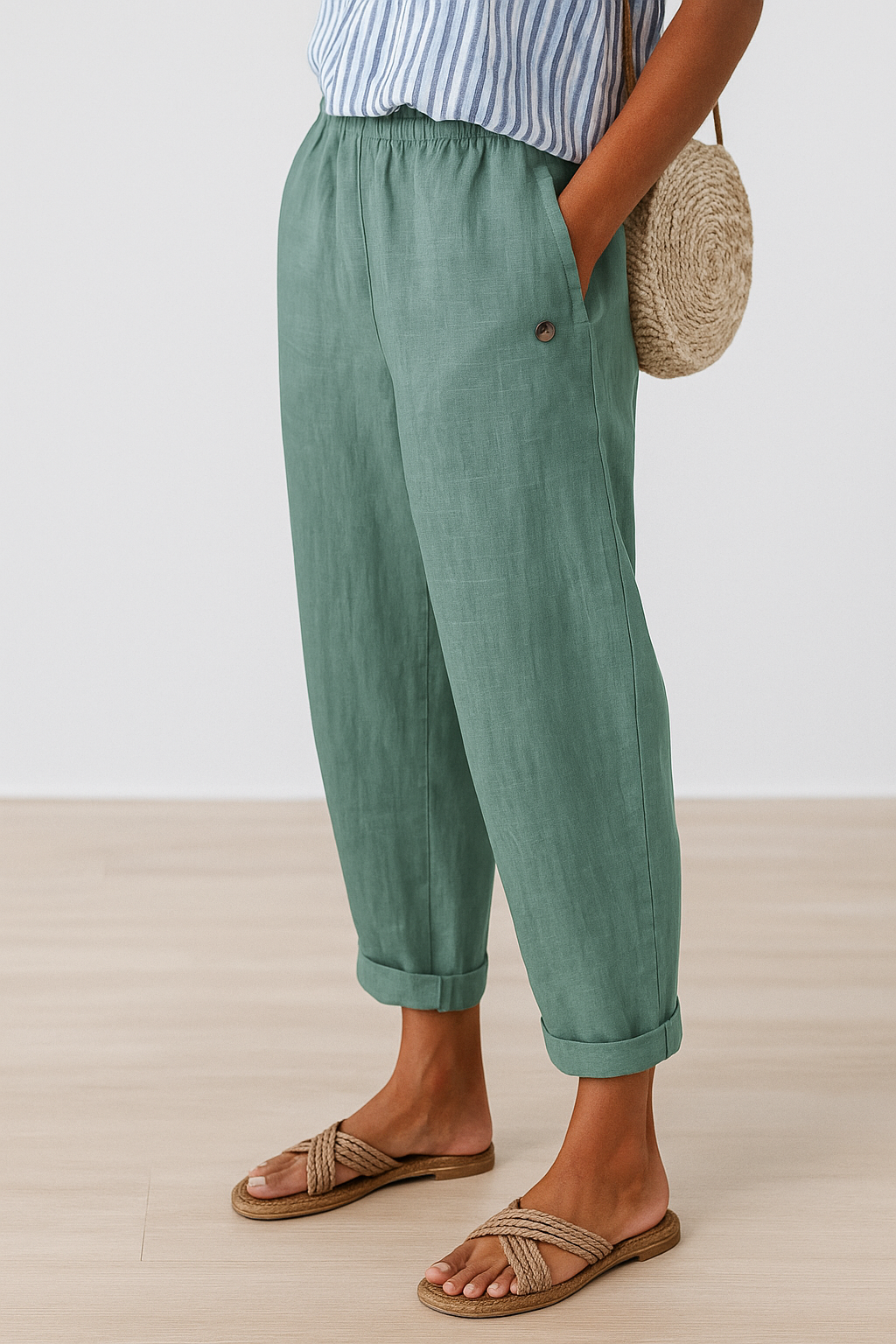Women's Tailored Trousers | High-Waisted Wide-Leg Summer