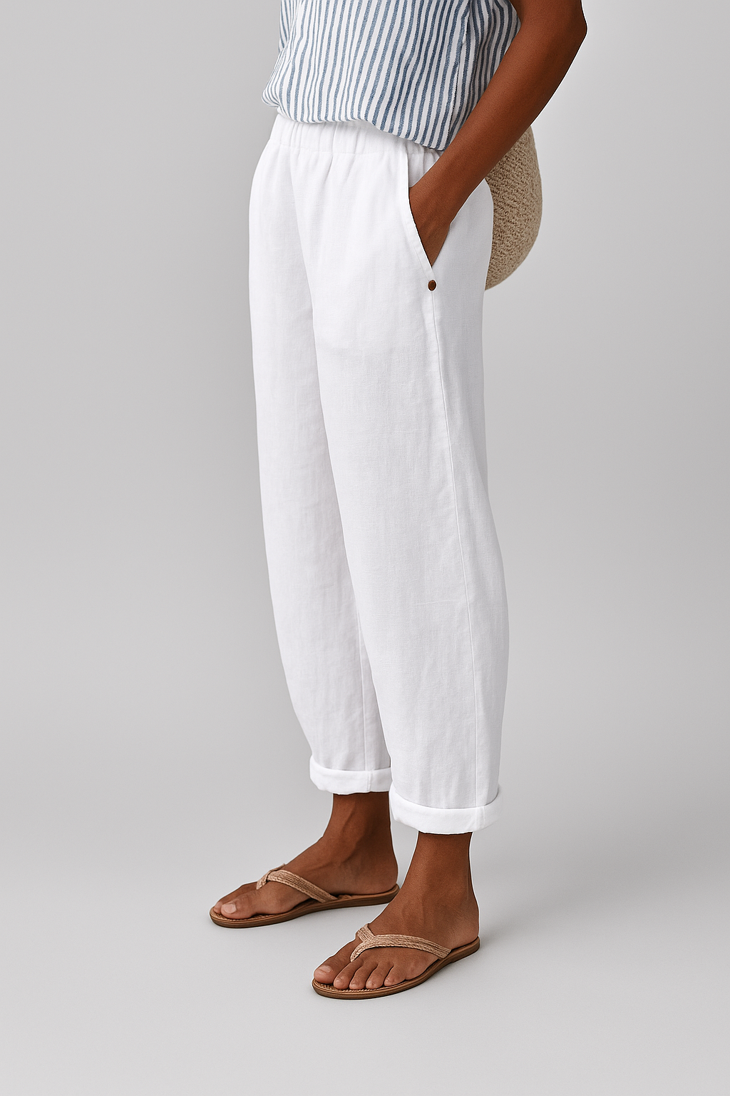 Women's Tailored Trousers | High-Waisted Wide-Leg Summer