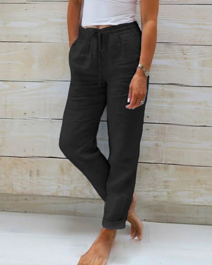 Women's Tailored Trousers | High-Waisted Wide-Leg Summer