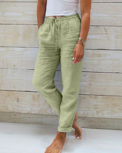 Women's Tailored Trousers | High-Waisted Wide-Leg Summer